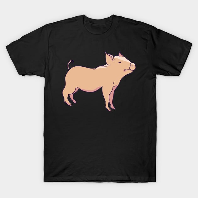 Pig stands smiling. She is the symbol of 2019 T-Shirt by Prizgena